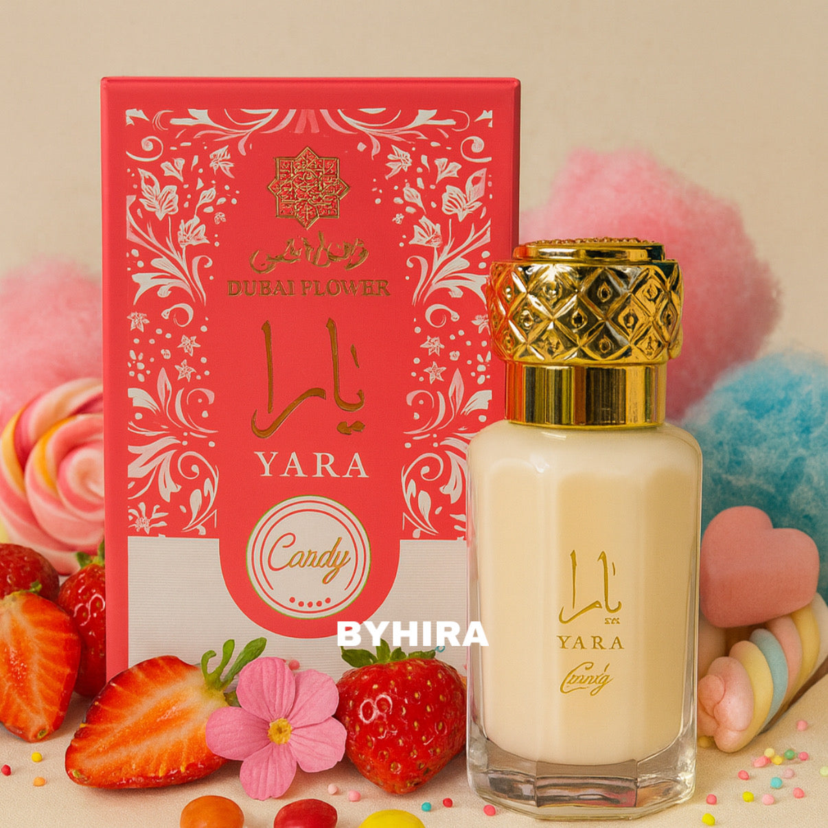 Dubai Flower Musc Tahara | Intim- Ganzkörperpflege | Eclaire | Ameerat Al Arab | Yara - Candy | Pistachio | 12ml | Damen -