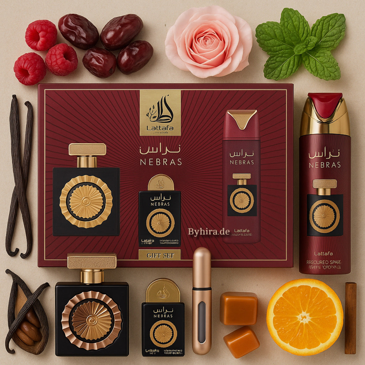 طقم هدايا لطافة نبراس | 3 قطع | طقم عطور - عطر