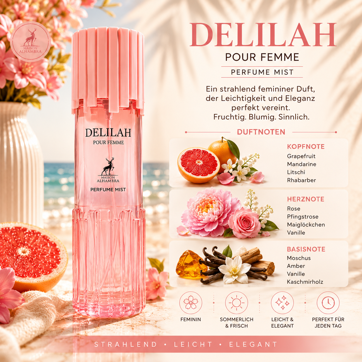 Maison Alhambra Körperspray Collection  | Perfume Mist | 250ml | 7 sorten - Damen