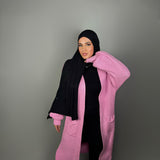 Langer Cardigan | Pink - Kleidung