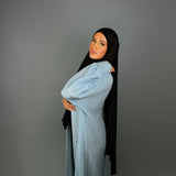 Langer Cardigan | Babyblue - Kleidung