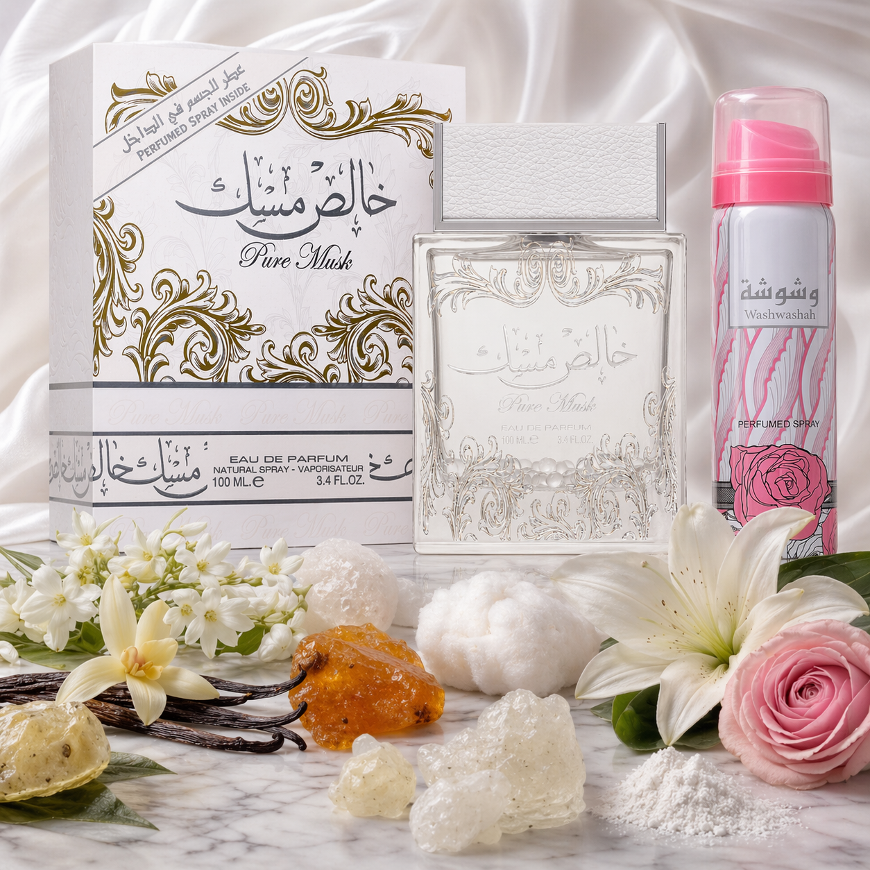 Lattafa Pure Musk 100ml + Parfum Deo 50ml | Set | Unisex - Parfüm