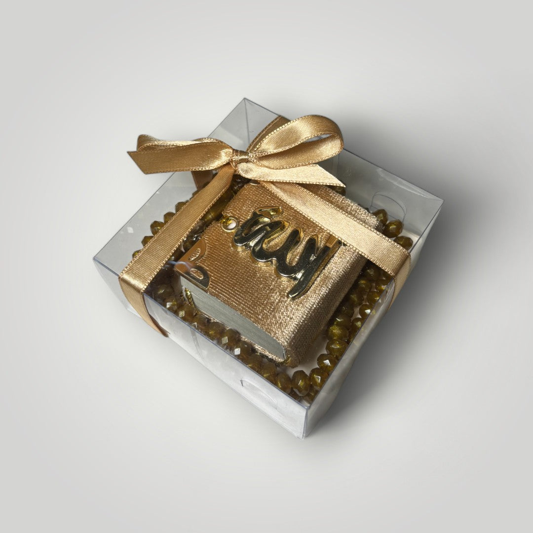 Mini Quran / Tasbih Set - Gold - Hira