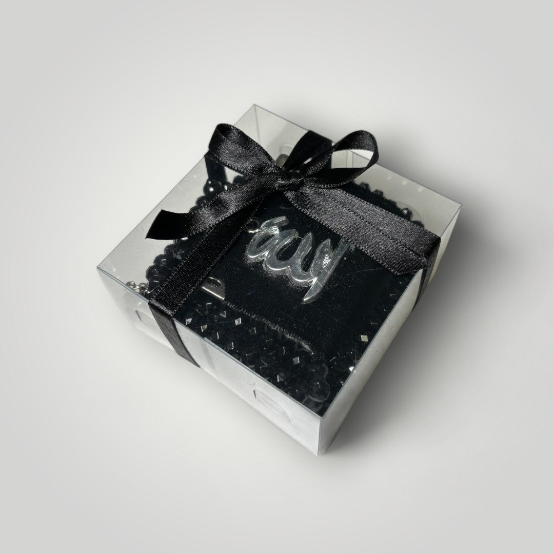 Mini Quran / Tasbih Set - Black/Silver - Hira