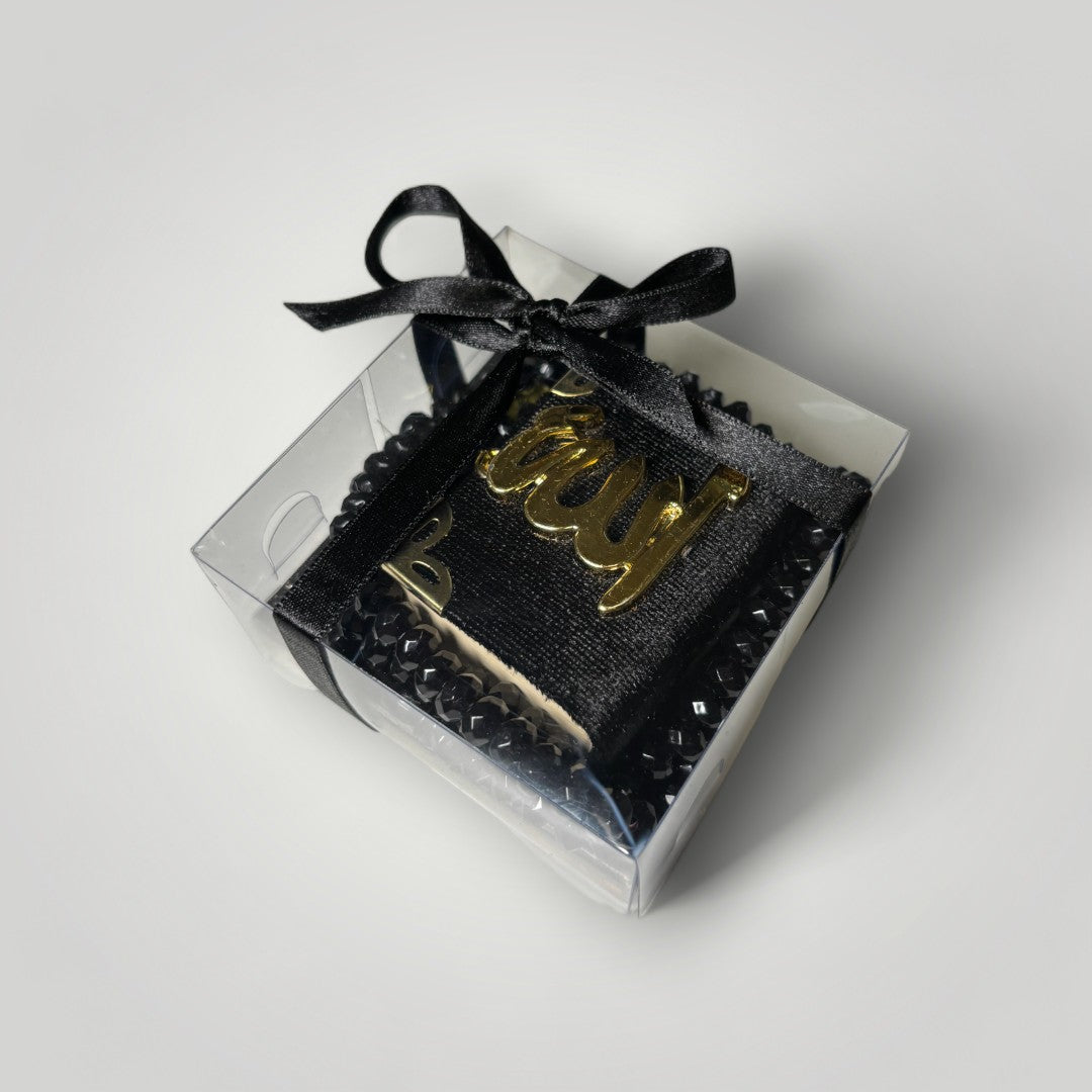 Mini Quran / Tasbih Set - Black/Gold - Hira