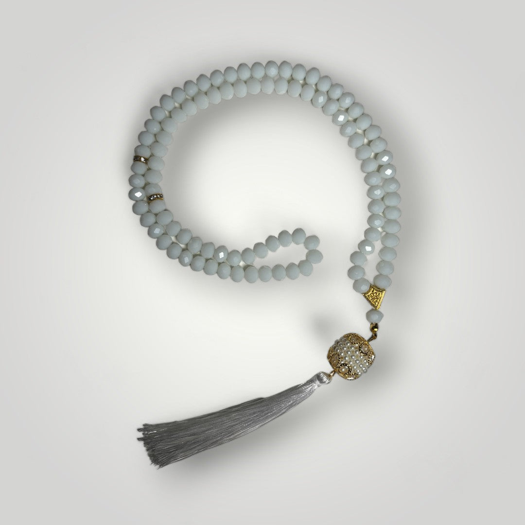 Diamond Tasbih - White - Hira