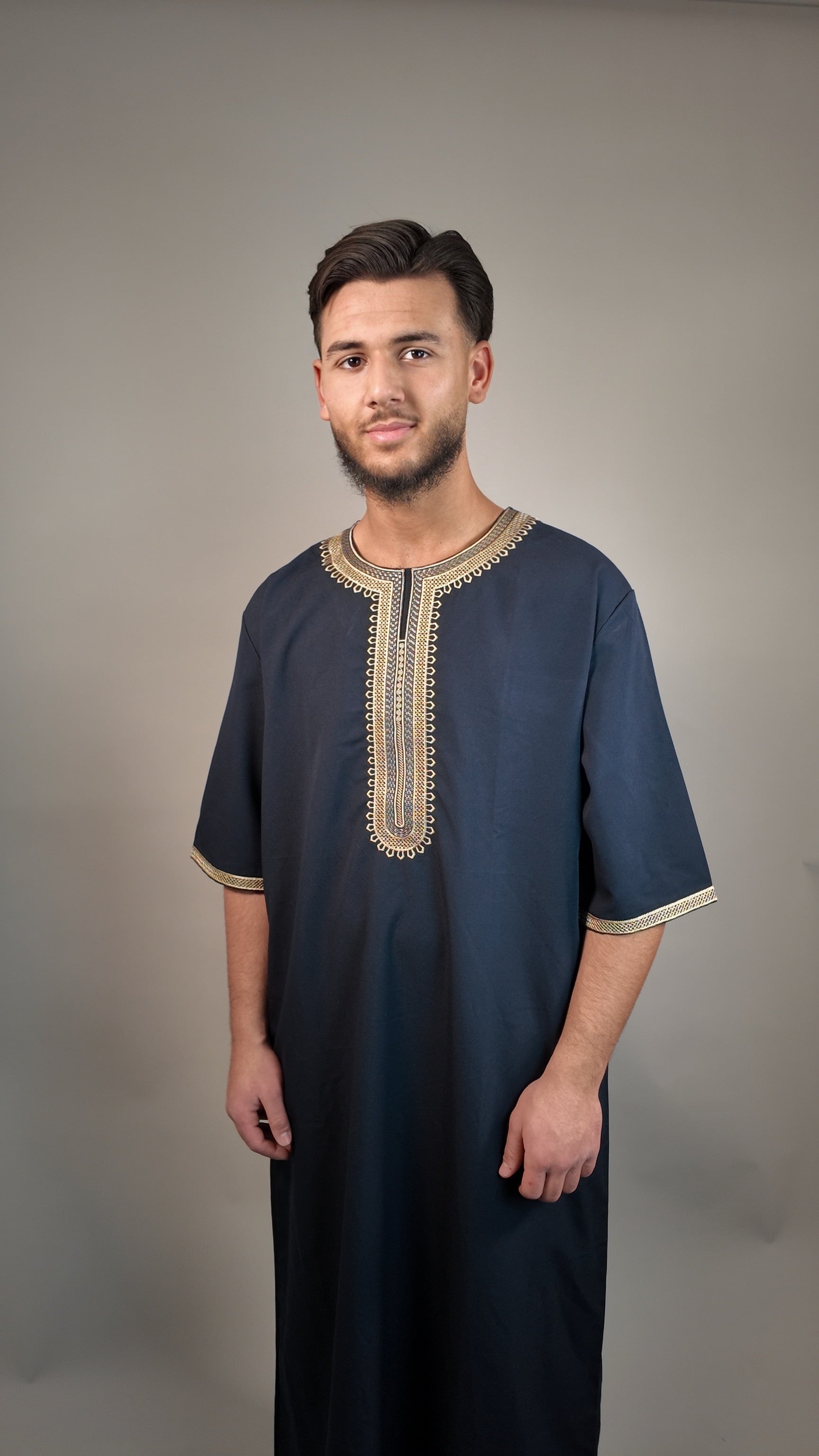 HIRA Jalabiya - Schwarz/Gold - Hira