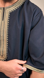 HIRA Jalabiya - Schwarz/Gold - Hira